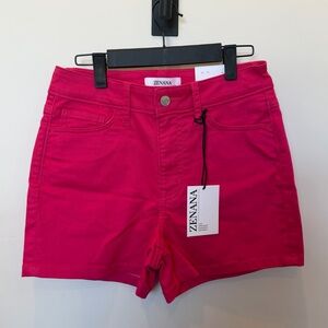 Zenana Outfitters High Waist Bright Pink Shorts